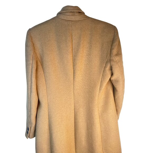 ZARA Large Camel Wool Blend Coat L 2-Button Closure - Picture 7 of 12
